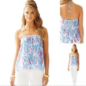 Lilly Pulitzer Lei Lei Silk Halter Top
